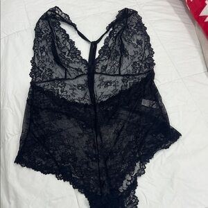 🎄🎄🎄🎄Lily of France Black Lace Chemise